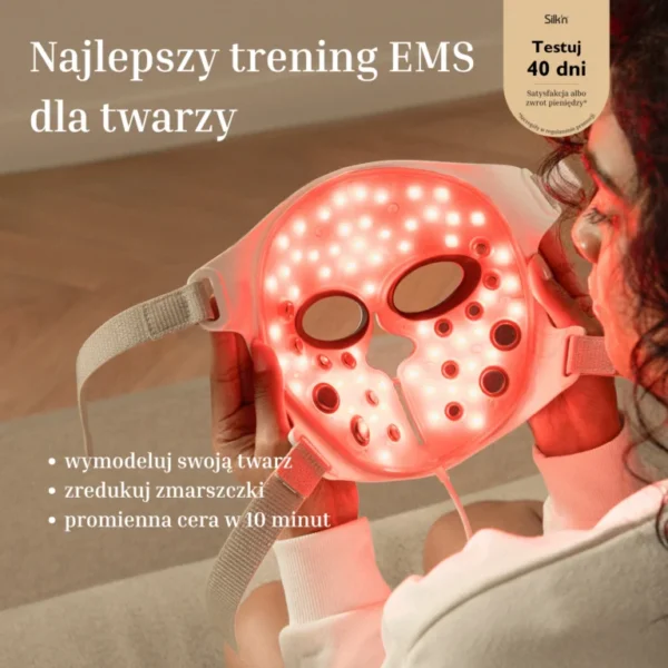Maska LED na twarz z funkcją EMS - 4 kolory naświetlania - obrazek 3