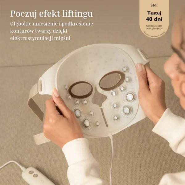 Maska LED na twarz z funkcją EMS - 4 kolory naświetlania - obrazek 2